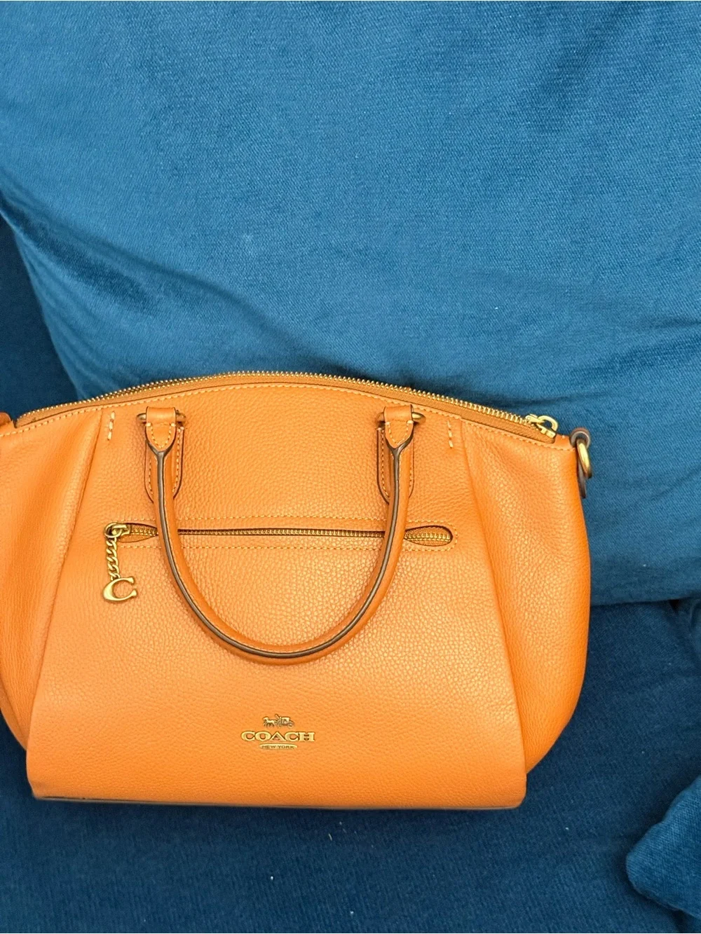 Leather Tote Handbag in Tan